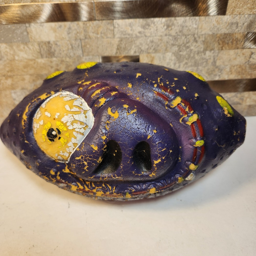 Vtg 1986 TMAC Wart Hog Foam Monster Pig Football Purple 9 Inch Madballs Weird